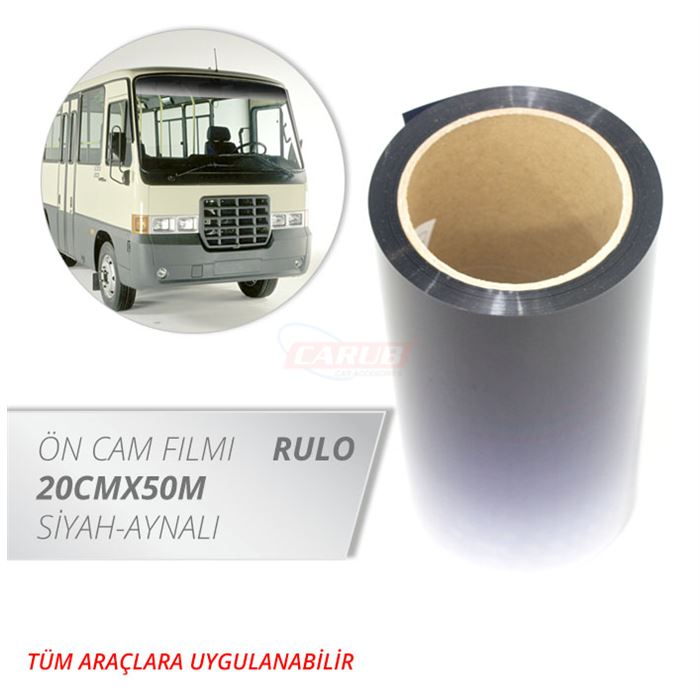 CARUB CAM FİLMİ ÖN 20CMX50MT SİYAH AYNALI