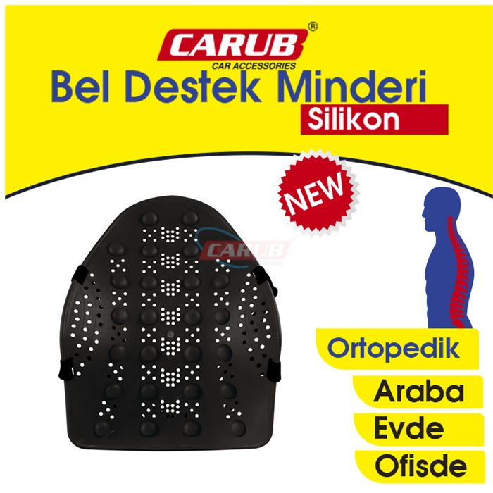 CARUB BEL ARKASI SIRTLIK SERT SİLİKON ORTP. SİYAH