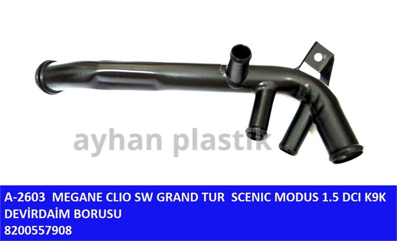 AYHAN A2603 — DEVİRDAİM BORUSU (RENAULT MEGANE CLIO SW GRAND TUR SCENIC MODUS 1.5 DCI K9K )