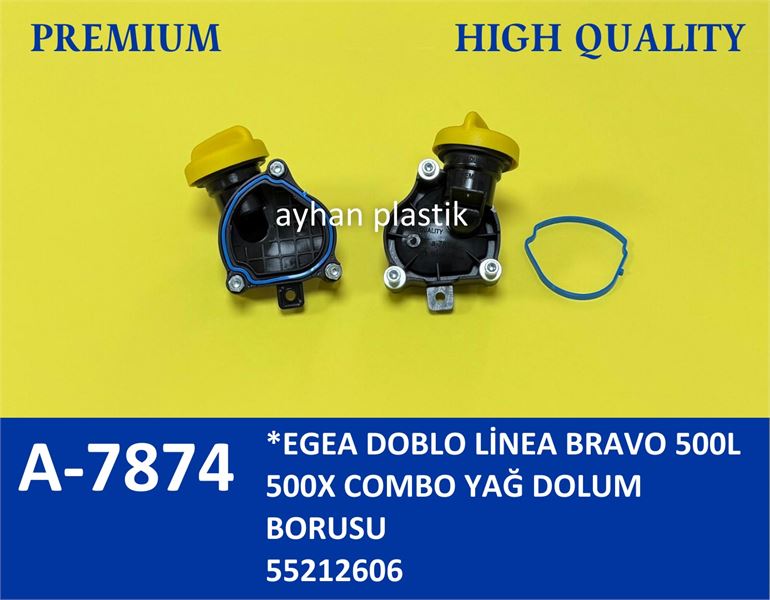 AYHAN A7874 — YAĞ DOLUM KAPAĞI (KAPAKLI + CONTALI ) (FIAT LINEA EGEA BRAVO DOBLO FREEMONT 1.6 MTJ 10-)