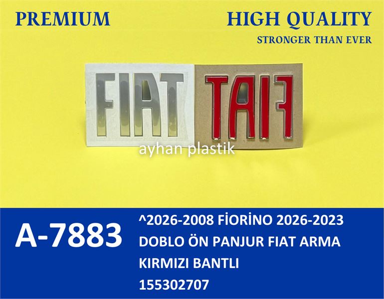 AYHAN A7883 — ÖN PANJUR FIAT ARMA KIRMIZI BANTLI ( FIAT DOBLO 08-25 FIORINO 23-26 )