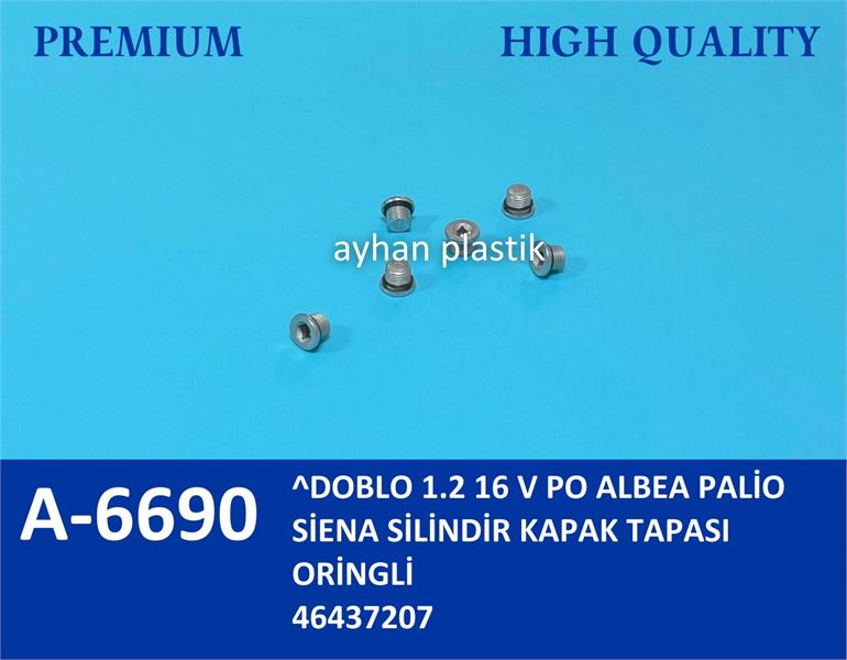 AYHAN PLASTIK A6690 — SİLİNDİR KAPAK TAPASI ORINGLI ( FIAT ALBEA )