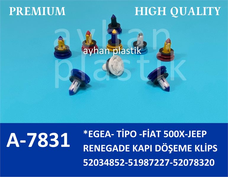 AYHAN PLASTIK A7831 — KAPI DOSEME KLIPSI FIAT 500X-JEEP RENEGADE-EGEA
