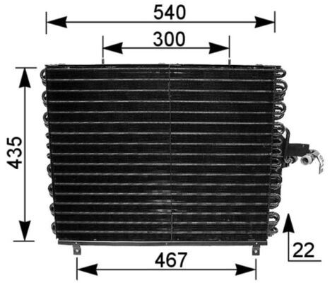 BEHR AC166000S — KLİMA RADYATÖRÜ (MERCEDES E-SERİSİ W124 - M103-OM603-OM605 )