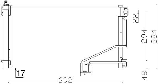 BEHR AC347001S — KLİMA RADYATÖRÜ (MERCEDES W203-W209 / 2001-2006 )