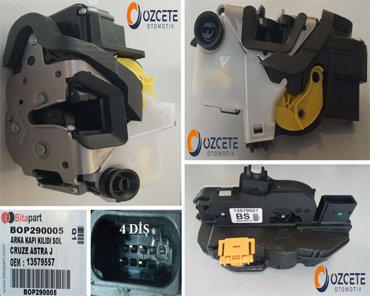 BİTAPART BOP290005 — ARKA KAPI KILIDI SOL CRUZE ASTRA J