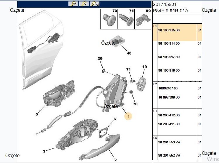BİTAPART BPE302057 — ARKA KAPI GERGISI PEUGEOT 208 2008