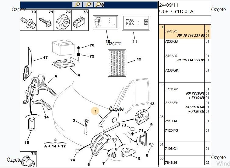 BİTAPART BPE309015 — ON CAMURLUK SAG PEUGEOT BOXER CITROEN JUMPER FIAT DUCATO 02-