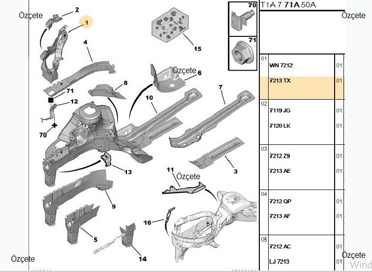 BİTAPART BPE309058 — FAR YUVA SACI SAĞ PEUGEOT 206 98-06