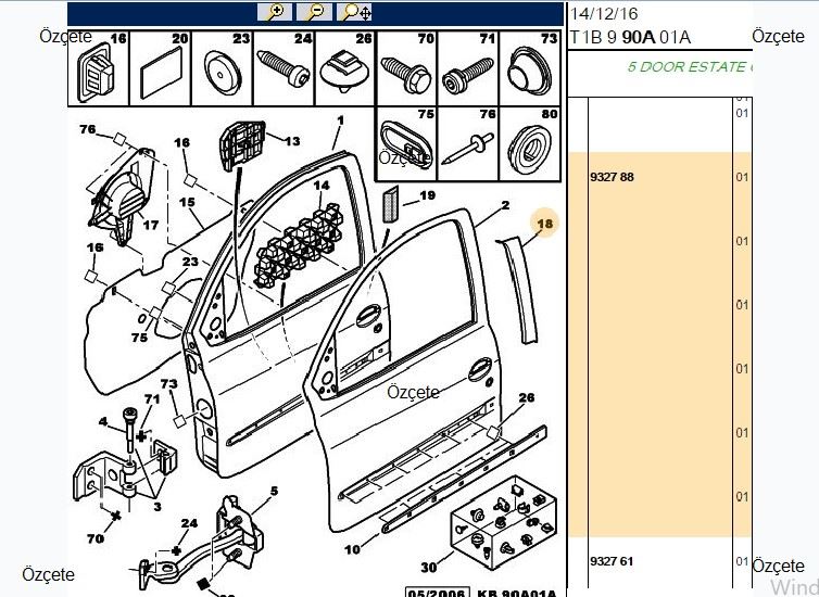BİTAPART BPE309319 — SAG ON KAPI DIREK BANDI