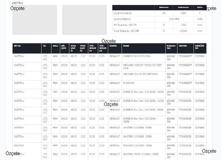 BİTAPART BRE231012 — KEÇE KRANK ÖN EXPRESS MEGANE CLIO SAFRANE R9 11 19 21 25 DIZ