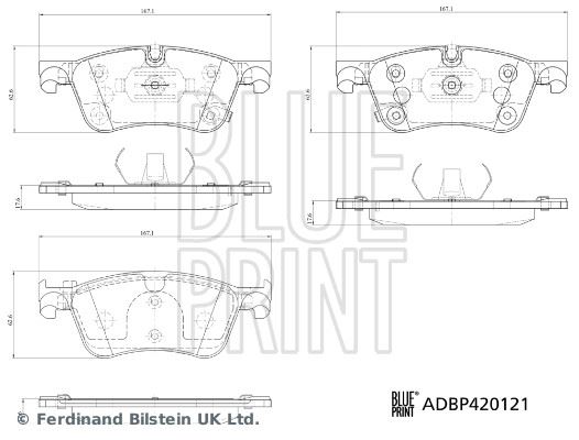 BLUE PRINT ADBP420121 — ÖN FREN BALATASI NISSAN QASHQAI J12 21> / MERCEDES CITAN W420 21> /RENAULT AUSTRAL 23> / DUSTER III