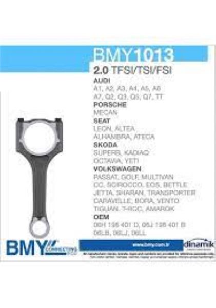 BMY 1013 — PİSTON KOLU VOLKSWAGEN KADIAQ TİGUAN PASSAT CC T-ROC SEAT LEON AUDI A3 A4 A5 20 TFSI 20 TSI CPM CPS CUL CVJ CVK