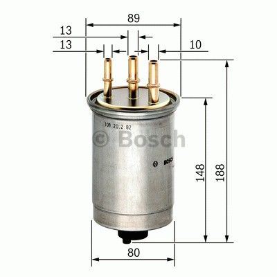 BOSCH 0450906508 — YAKIT FİLTRESİ DİZEL (90 PS) FORD CONNECT 1.8 TDCI, FOCUS 1.8 TDCI, MONDEO III 2.0 TDCI /JAGUAR X-TYPE