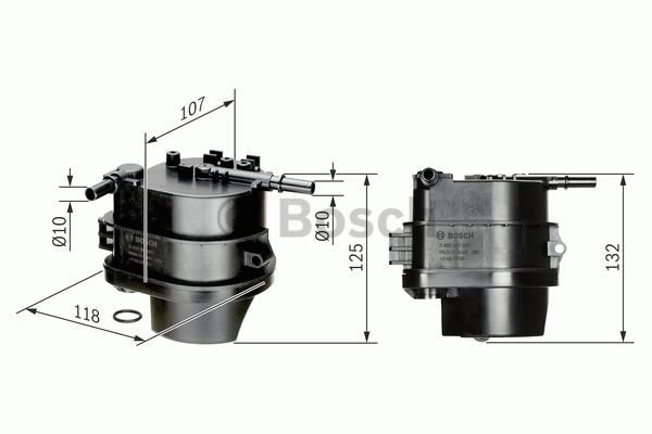 BOSCH 0450907007 — YAKIT FİLTRESİ (DİZEL) ISITICISIZ FORD FIESTA V -FUSION 1.4 TDCI / PEUGEOT P206 -P207-P307- BIPPER 1.4