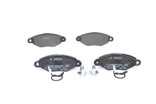 BOSCH 0986424455 — ÖN FREN BALATASI RENAULT KANGOO 97> CLIO SYMBOL I 98> CITRO N XSARA 97-02 PEUGEOT 306 96-01