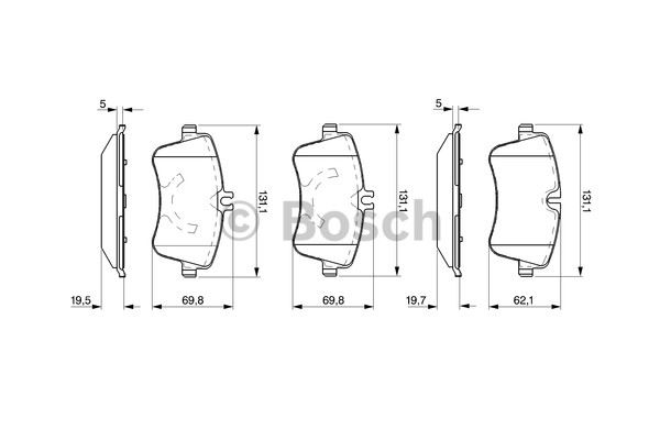 BOSCH 0986424517 — FREN BALATA MERCEDES 00-06 W203 C SERI / MERCEDES 04-11 R171 SLK SERI ÖN
