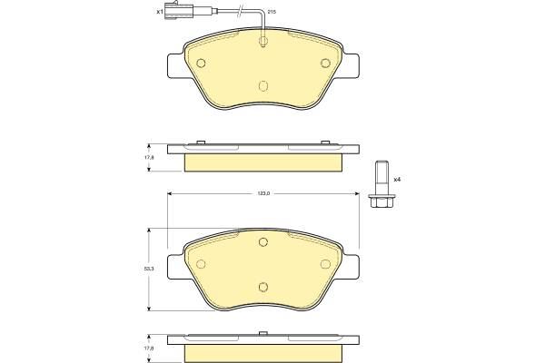 BOSCH 0986424597 — ÖN BALATA NEMO 1.3 HDİ 75 09 >BIPPER 1.3 HDİ 75 10 >BIPPER TEPEE 1.3 HDİ 10 > FIORINO 1.4 1.3D 09 > ÇİFT