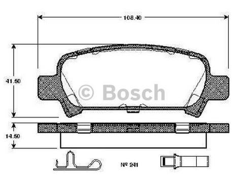 BOSCH 0986424650 — ARKA BALATA SUBARU FORESTER 20 02-05> IMPREZA 20 15 02 06> LEGACY 98 03> (0986TB2360)