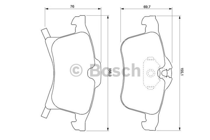 BOSCH 0986424707 — DİSK BALATA ÖN İKAZ KABLOLU OPEL ASTRA H 04> MERIVA 03> ZAFIRA 05> CORSA C D 03> COMBO 04>
