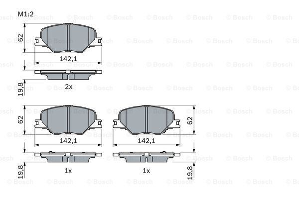 BOSCH 0986424868 — DİSK BALATA ÖN (JANT BOYUTU : 16 LNC) OPEL INSIGNIA B 1.5, 2.0, 1.6 17-