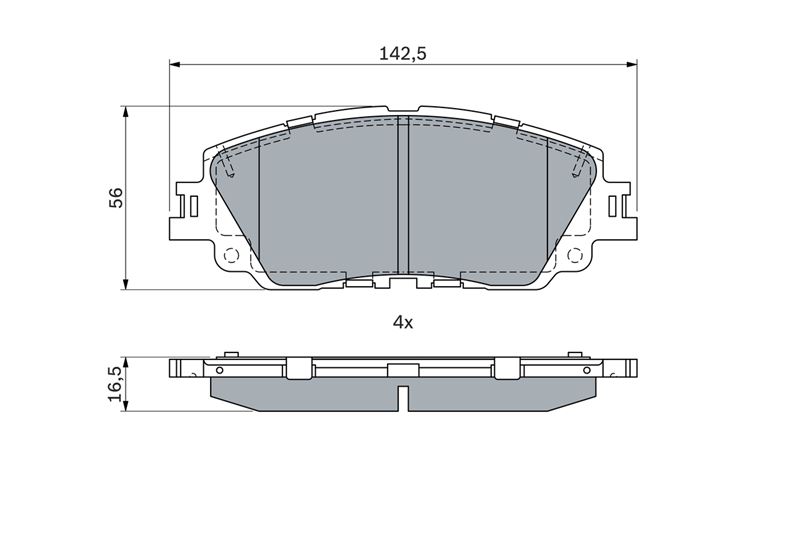 BOSCH 0986424899 — ÖN FREN BALATA TOYOTA COROLLA CROSS 1.8L 2ZR-FXE HYBRİD ZVG12 22>