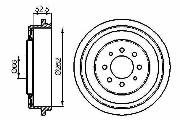 BOSCH 0986477067 — FREN BALATA TRANSIT V184 01-06 LEVYELİ ARKADAN İTİŞLİ PABUÇ ARKA