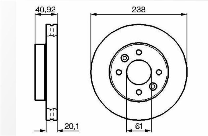 BOSCH 0986478276 — ÖN FREN AYNASI KÜÇÜK RENAULT R9-R11-R19-R21 CLIO I 91-96 CLIO II 98> CLIO SYMBOL 00-09 KANGOO 97> MEGANE