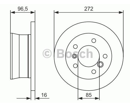BOSCH 0986478433 — FREN AYNASI ARKA MERCEDES SPRINTER 95-VOLKSWAGEN LT 35 2 5 TDI 97- OE NO 902 423 0112