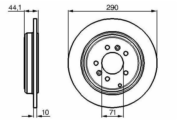 BOSCH 0986478556 — ARKA FREN DİSKİ 605 2,0 / 2,0T / 2,0I / 2,1D / 2,5DT / 3,0 V6 90-00