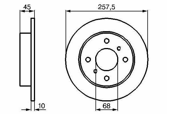 BOSCH 0986478564 — ARKA FREN DİSKİ DOLU TİP NISSAN ALMERA 1.5L QG15DE N16 02> 1.8L QG18DE 99> abs li araçlar için / PRIMERA