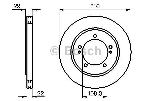 BOSCH 0986478839 — ÖN FREN DİSKİ HAVA KANALLI SUZUKI GRAND VITARA 2.0L J20A SQ420 5 kapı 98-05 2.5L H25A V6 SQ625 98- 05 310