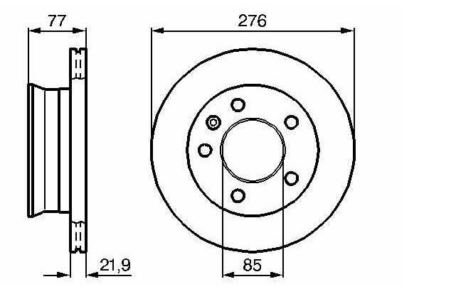 BOSCH 0986478849 — FREN AYNASI ÖN HAVALI 276 MM MERCEDES: SPRINTER / VOLKSWAGEN: LT35
