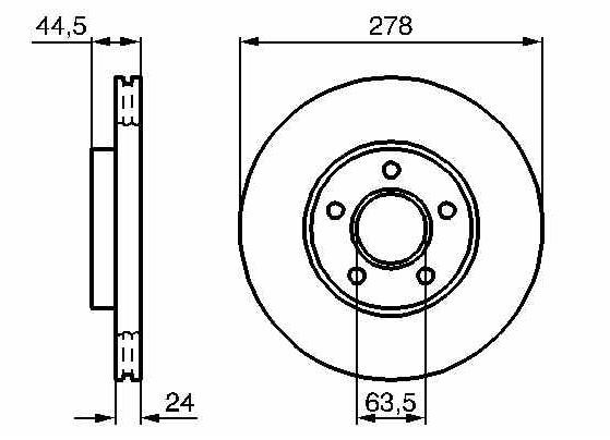 BOSCH 0986479069 — FREN AYNASI ÖN HAVALI FORD TOURNEO CONNECT-TRANSIT CONNECT ABS 09 02-