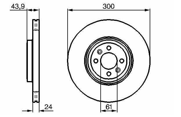 BOSCH 0986479209 — ÖN FREN AYNASI SCENIC II 15DCİ 19 20DCI (06 03> GRAND SCENIC 404>(300x24x4DLxHAVALI)