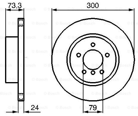 BOSCH 0986479216 — FREN AYNASI ÖN 300HAVA KANALLI BMW 3 SERİSİ E90, E92 OE NO: 34116772669