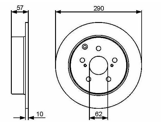 BOSCH 0986479448 — ARKA FREN DİSKİ DOLU TİP TOYOTA AVENSIS 2.0L 1AZ-FE 1AZFSE 1CD-FTV AZT250 CDT250 03-08 / COROLLA V ERSO