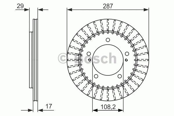 BOSCH 0986479486 — FREN DİSKİ ÖN HAVALI (286-5)-(SUZUKI GRAND-VITARA 98/05 1.6-2.0 )