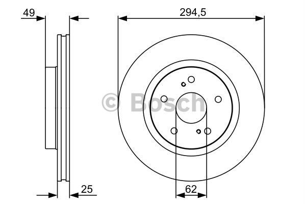 BOSCH 0986479559 — ÖN FREN DİSKİ HAVA KANALLI SUZUKI GRAND VITARA 2.0L J20A JB420 5 kapı 06> / 1.9L F9QB DDİS JB419 05> 294