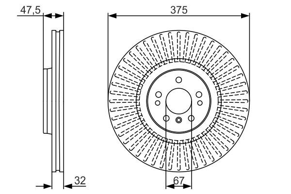 BOSCH 0986479A26 — FREN DİSKİ ÖN 4-matic MERCEDES GL-CLASS X164 06-12