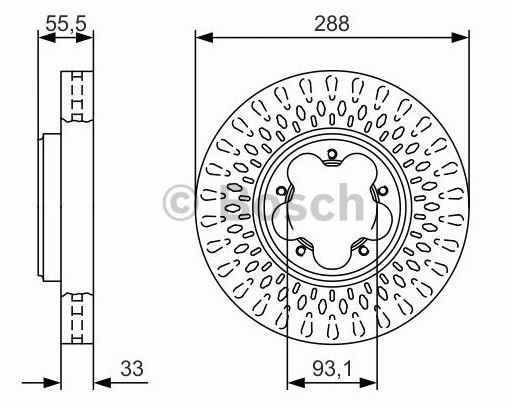 BOSCH 0986479A49 — ÖN FREN DİSKİ AYNASI TRANSIT CUSTOM V362-V363 12> ARKA TEK TEKER CAP 288 33