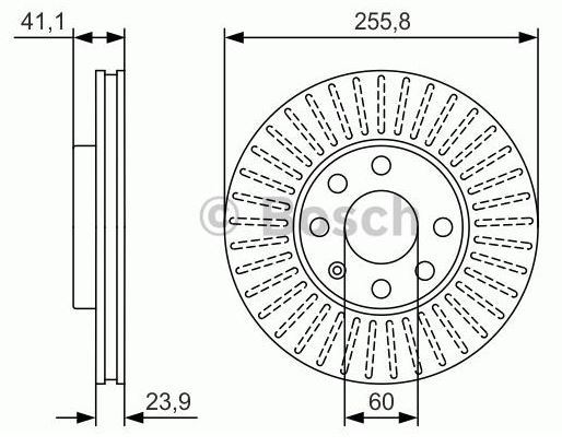 BOSCH 0986479R76 — FREN DİSKİ ÖN 256 MM ASTRA G ZAFIRA A X14XE Z14XE X16XE Z16XE X18XE Z18XE 98-10