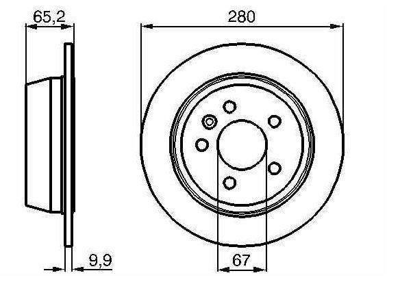 BOSCH 0986479S02 — FREN DİSKİ ARKA [5D 280mm] VITO V200 97 M 111948