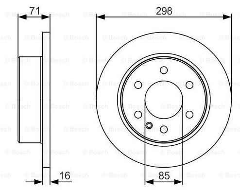BOSCH 0986479S05 — FREN AYNASI ARKA 300MM HAVALI MERCEDES SPRINTER 06- / VOLKSWAGEN CRAFTER 06-