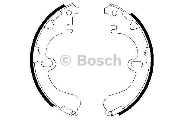 BOSCH 0986487422 — BALATA FREN PABUÇ ARKA-(TOYOTA COROLLA 88/02 AE92-AE100-AE101-AE111 )