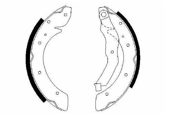 BOSCH 0986487528 — ARKA PABUÇ BALATA MEGANE 14 16 19D 20 (99 03) LAGUNA 18 20 (95 01) SCENIC 19TDİ 20 (99 03)(228x40(