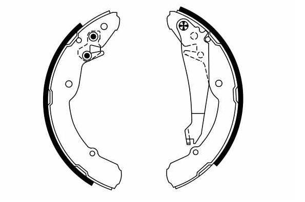 BOSCH 0986487555 — ARKA PABUÇ BALATA CADDY II (95 04) JETTA IV 12TSİ 16TSİ (11> OCTAVIA (98 10) INCA (95 03) (230x32