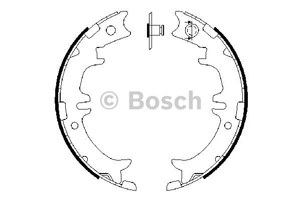 BOSCH 0986487615 — PABUÇ BALATA [190x45 MM] TOYOTA RAV4 2.0 DİESEL TURBO 200105 - 200511; RAV4 2.0 VVT-İ 4X4 200005