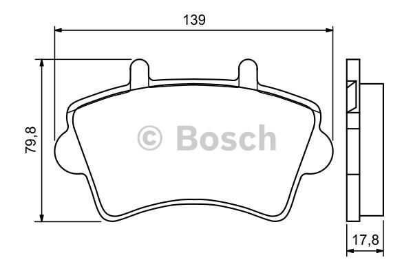 BOSCH 0986494031 — ÖN BALATA MASTER MOVANO II III 01 > NISSAN INTERSTAR 02> 0986TB2392 402993