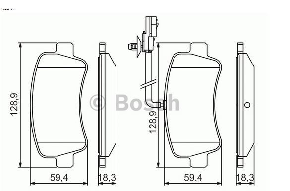 BOSCH 0986494500 — ARKA BALATA MASTER III 10> MOVANO 10> 2.3 DCİ CDTİ TEK TEKER 440601186R-440604591R